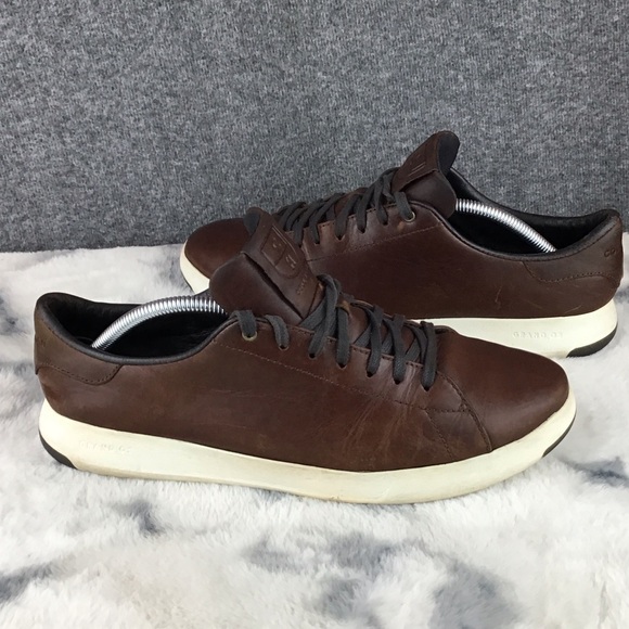 Cole Haan Men's Dark Brown Leather Sneakers Size 10.5 M - Picture 5 of 12